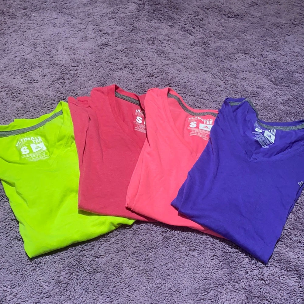 4 short sleeve adidas shirts